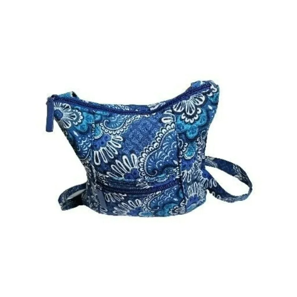 Vera Bradley HIPSTER Crossbody BLUE TAPESTRY Purse Shoulder Bag